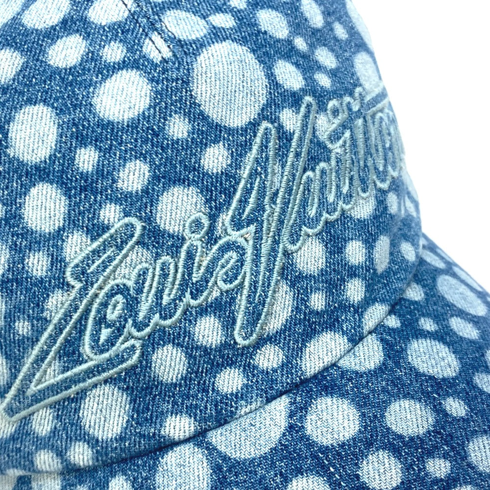 LOUIS VUITTON M7062M 草間彌生コラボ LV × YK キャップ・インフィニティ ドット 帽子 キャップ帽 ベースボール キャップ コットン メンズ ブルー