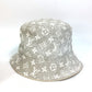 LOUIS VUITTON M7058S Monogram Jacquard Denim Bucket Hat, Nylon, Women's, Beige