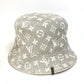 LOUIS VUITTON M7058S Monogram Jacquard Denim Bucket Hat, Nylon, Women's, Beige