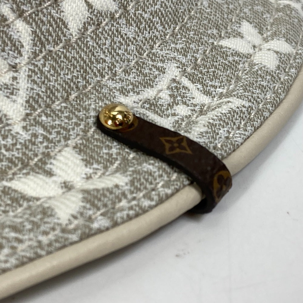 LOUIS VUITTON M7058S Monogram Jacquard Denim Bucket Hat, Nylon, Women's, Beige