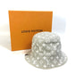LOUIS VUITTON M7058S Monogram Jacquard Denim Bucket Hat, Nylon, Women's, Beige