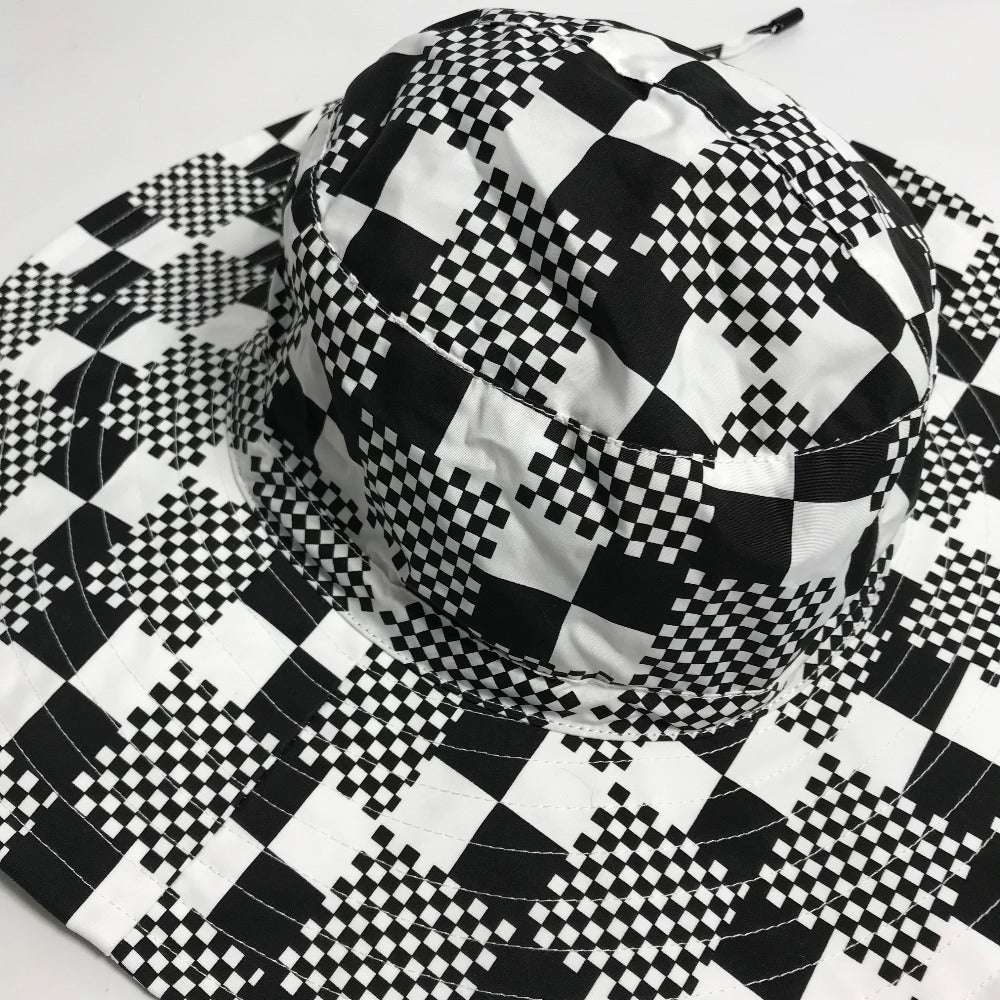 LOUIS VUITTON MP2965 Distorted Damier Hat, Bucket Hat, Bob Hat, Polyester, Men's, Black