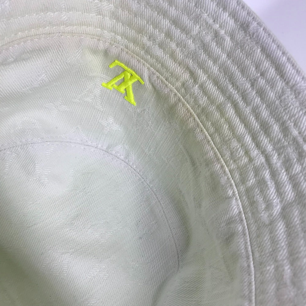 LOUIS VUITTON M7064L Two-Tone Monogram Bucket Hat, Neon, Men's, Cotton, Bob Hat, Yellow