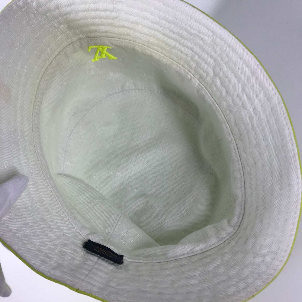 LOUIS VUITTON M7064L Two-Tone Monogram Bucket Hat, Neon, Men's, Cotton, Bob Hat, Yellow