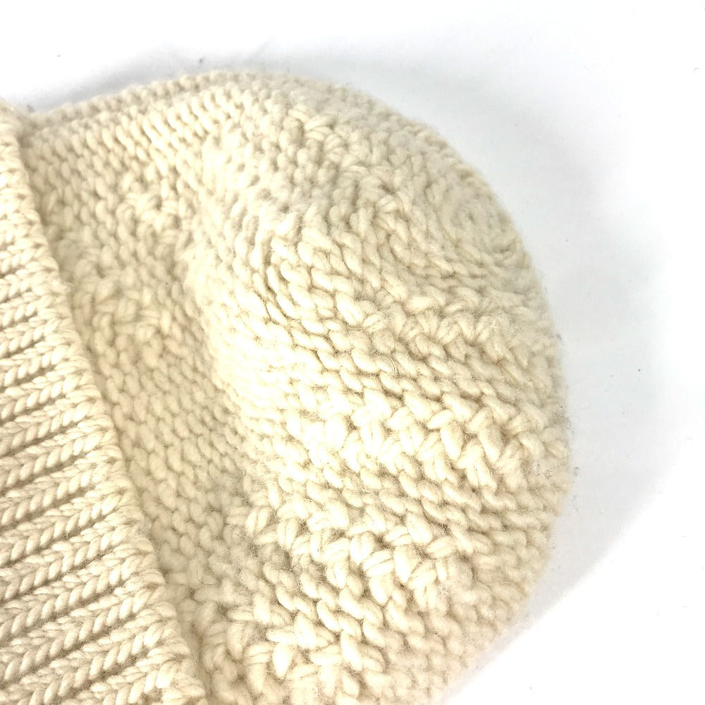 LOUIS VUITTON Beanie Hat, Knit Cap, Wool, Women's, White