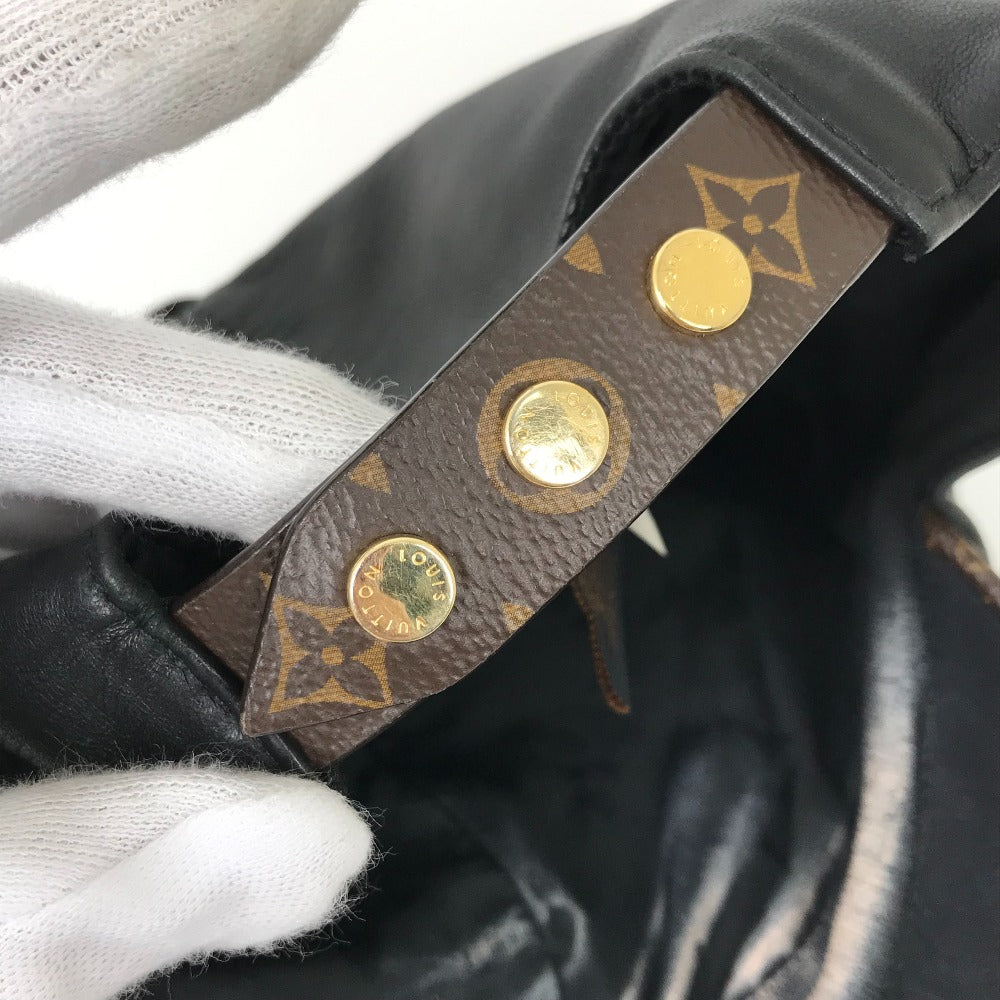 LOUIS VUITTON M76950 モノグラムフラワー キャップ・プレイ 帽子 キャップ帽 ベースボール キャップ レザー メンズ ブラック