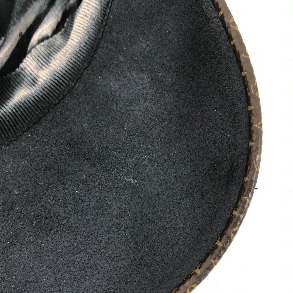 LOUIS VUITTON M76950 モノグラムフラワー キャップ・プレイ 帽子 キャップ帽 ベースボール キャップ レザー メンズ ブラック