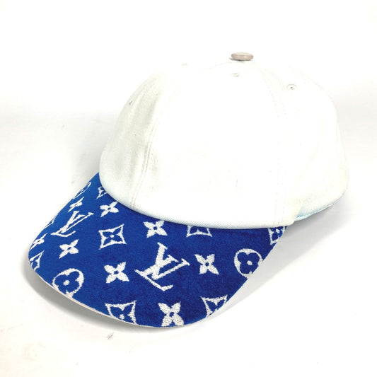 LOUIS VUITTON M77741 LV マッチ モノグラム キャップ 帽子 キャップ帽 ベースボール キャップ コットン レディース ブルー