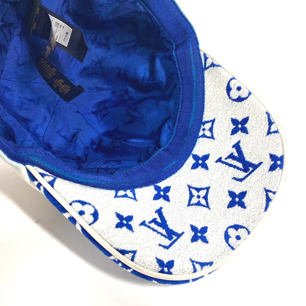 LOUIS VUITTON M77741 LV マッチ モノグラム キャップ 帽子 キャップ帽 ベースボール キャップ コットン レディース ブルー