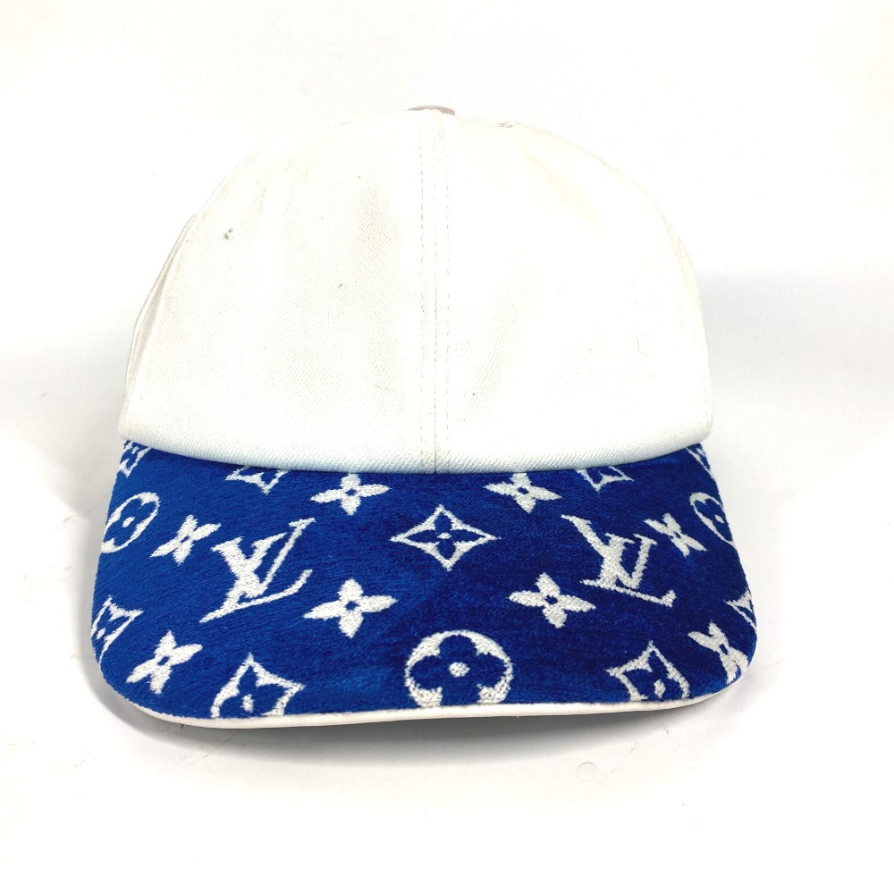 LOUIS VUITTON M77741 LV マッチ モノグラム キャップ 帽子 キャップ帽 ベースボール キャップ コットン レディース ブルー