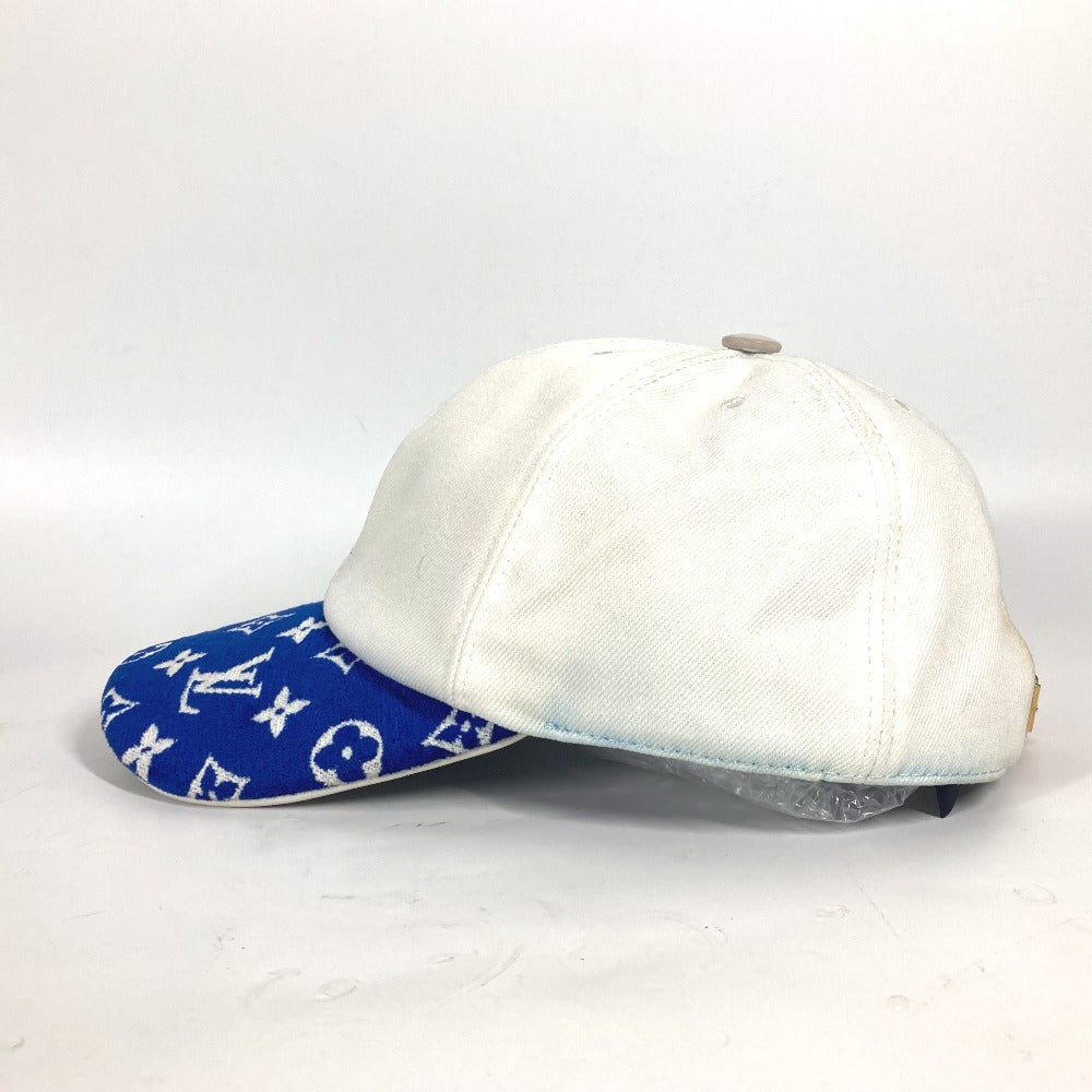 LOUIS VUITTON M77741 LV マッチ モノグラム キャップ 帽子 キャップ帽 ベースボール キャップ コットン レディース ブルー