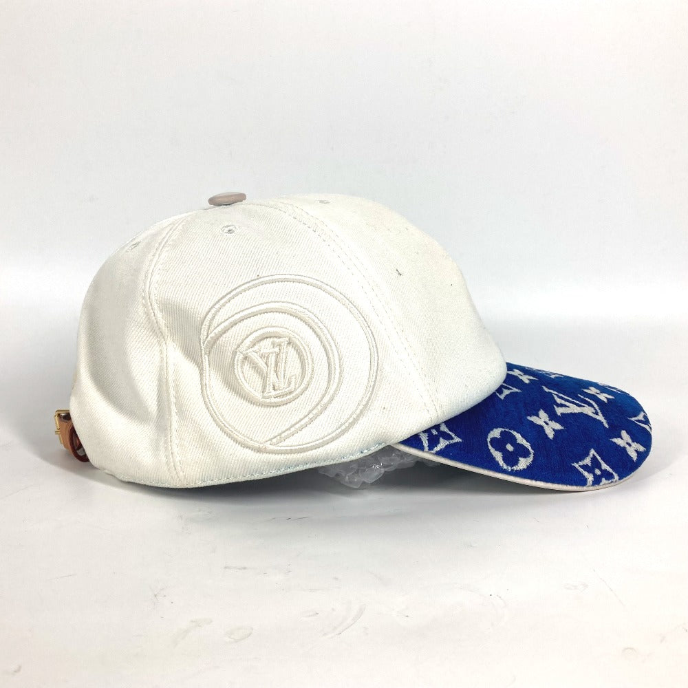 LOUIS VUITTON M77741 LV マッチ モノグラム キャップ 帽子 キャップ帽 ベースボール キャップ コットン レディース ブルー