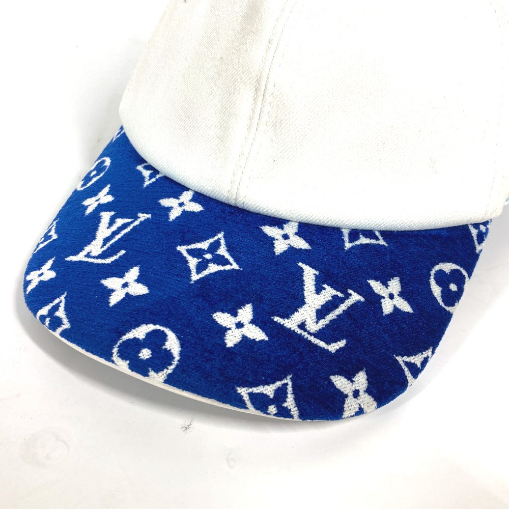 LOUIS VUITTON M77741 LV マッチ モノグラム キャップ 帽子 キャップ帽 ベースボール キャップ コットン レディース ブルー