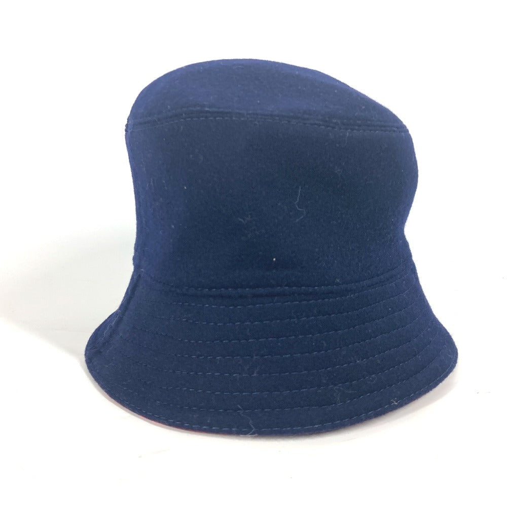 LOUIS VUITTON M7011M Chapeau Monogram Record Hat, Bucket Hat, Bob Hat, Wool, Men's, Navy