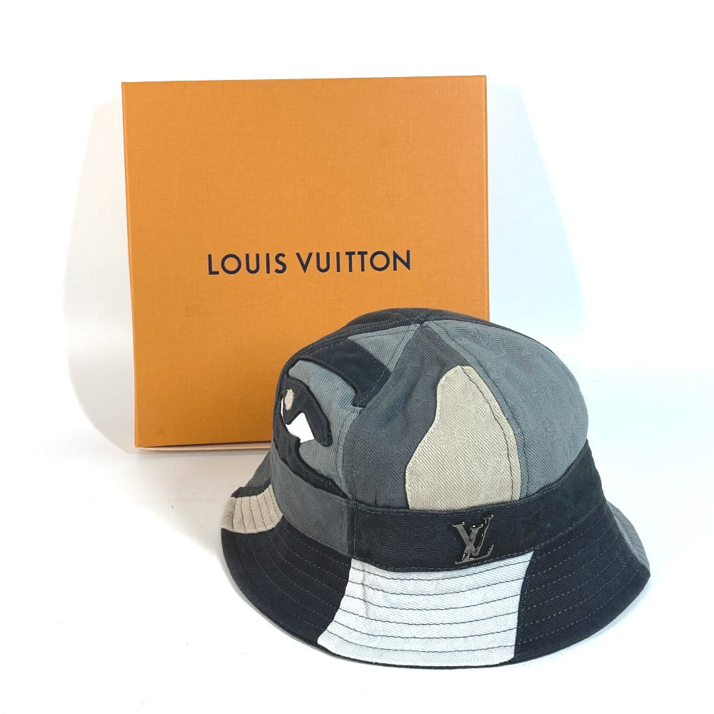 LOUIS VUITTON M7186L バケットハット LV ポートレート ハット帽 帽子 バケットハット ボブハット ハット コットン メンズ グレー