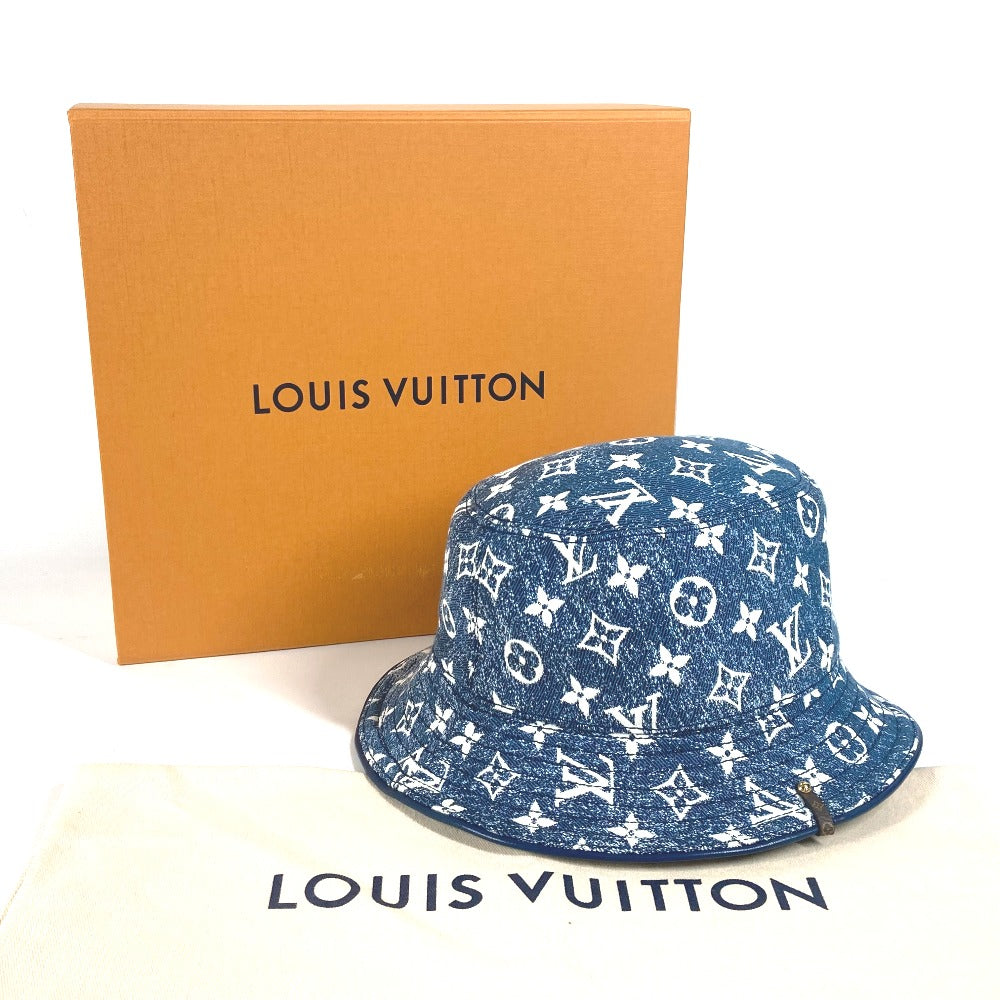 LOUIS VUITTON M77435 モノグラム デニム バケットハット・デニム ハット帽 帽子 バケットハット ボブハット ハット ポリアミド レディース ブルー - brandshop-reference