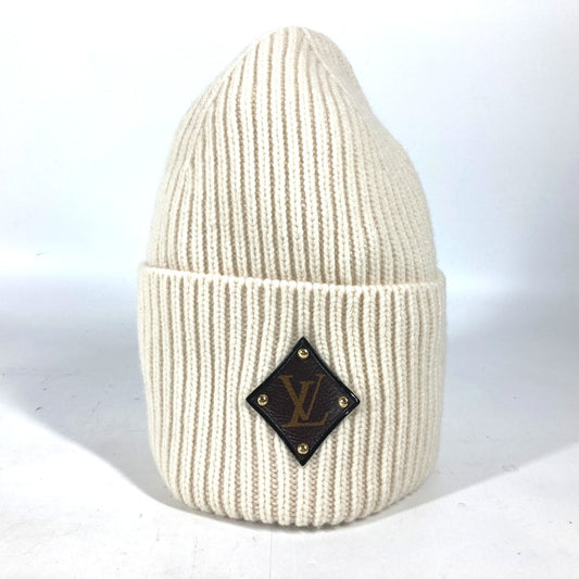 LOUIS VUITTON M76707 モノグラム ワッペン ボネ LVビーニー ビーニー 帽子 ニット帽 ニットキャップ ニット帽 ウール レディース ホワイト