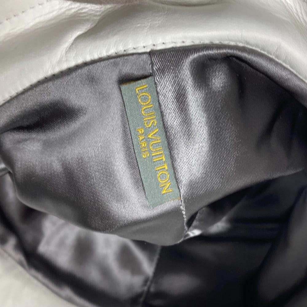 LOUIS VUITTON LVCUP ルイヴィトンカップ ロゴ ハット帽 帽子 バケットハット ボブハット ハット レザー メンズ ホワイト