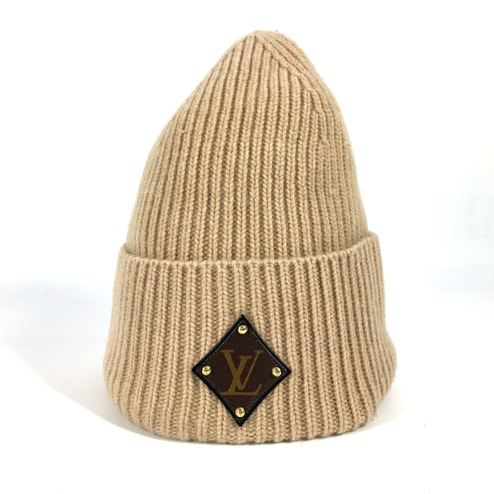 LOUIS VUITTON M77290 Bone LV Beanie beanie hat knit hat knit cap Knit hat wool Beige Used