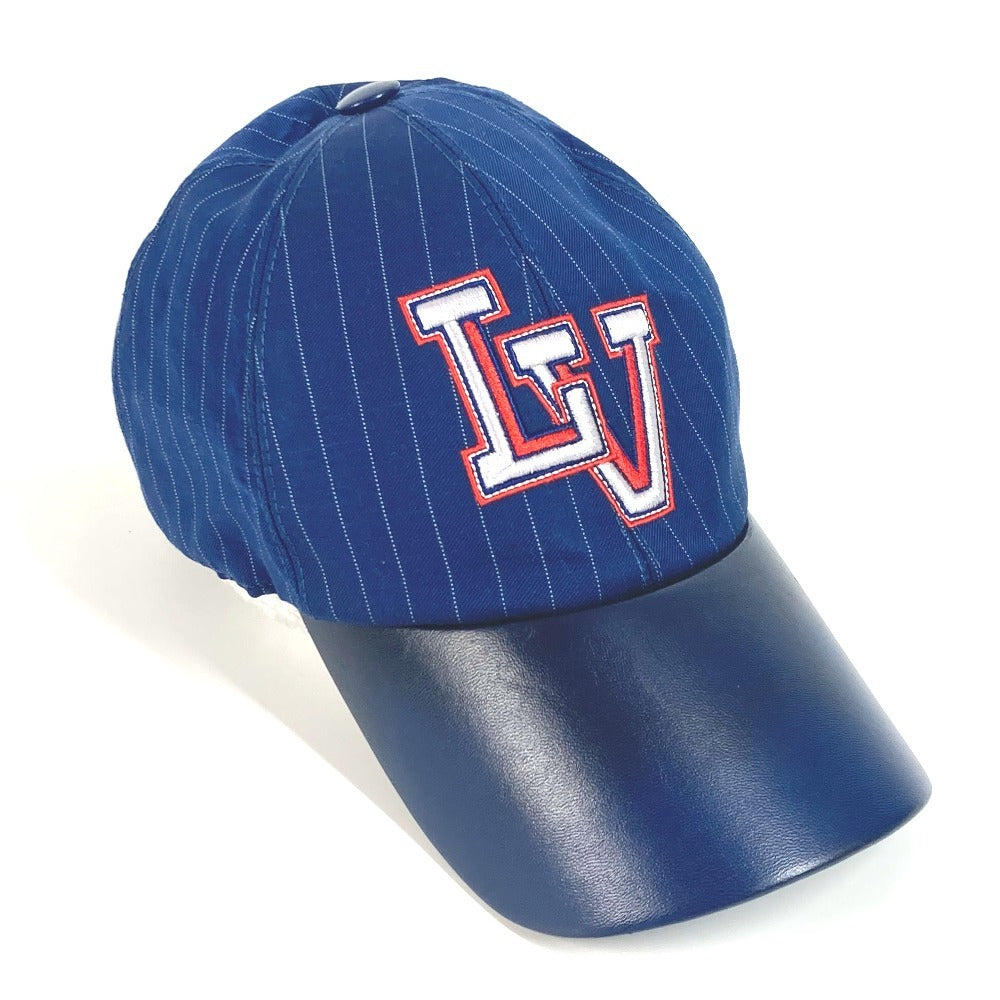 LOUIS VUITTON M7007M Newsboy/LV Varsity Baseball Cap, Cotton, Unisex, Navy