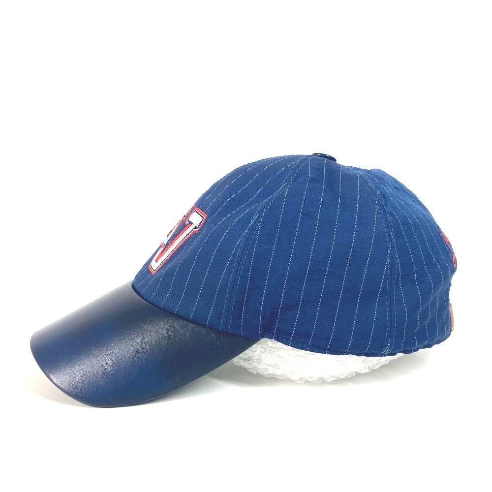 LOUIS VUITTON M7007M Newsboy/LV Varsity Baseball Cap, Cotton, Unisex, Navy