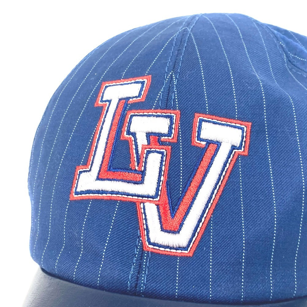 LOUIS VUITTON M7007M Newsboy/LV Varsity Baseball Cap, Cotton, Unisex, Navy