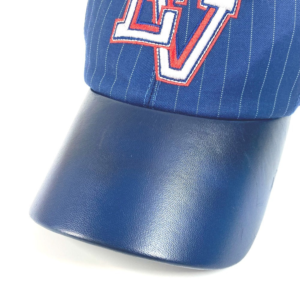 LOUIS VUITTON M7007M Newsboy/LV Varsity Baseball Cap, Cotton, Unisex, Navy