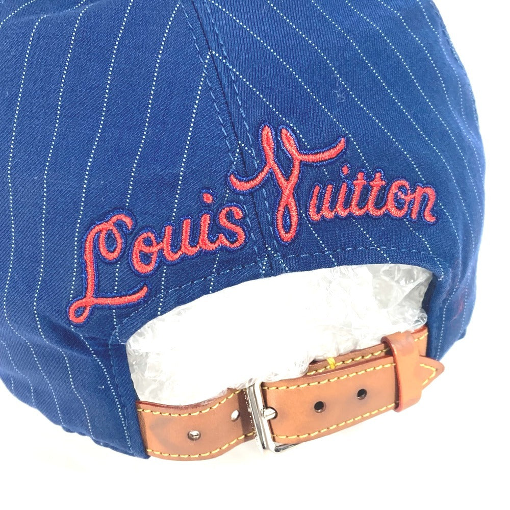 LOUIS VUITTON M7007M Newsboy/LV Varsity Baseball Cap, Cotton, Unisex, Navy