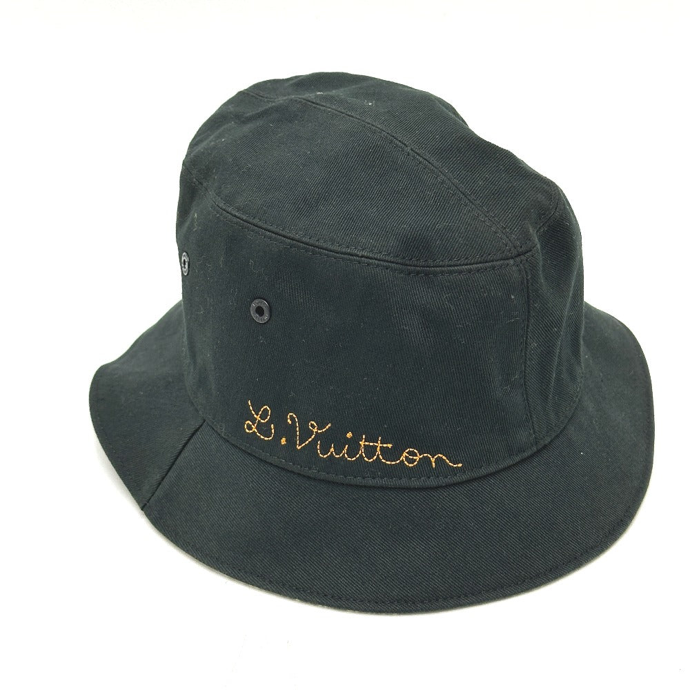 LOUIS VUITTON MP2947 Bonnet Distorted Damier Hat Cap Bucket Hat Bob Hat Hat Cotton Men's Black
