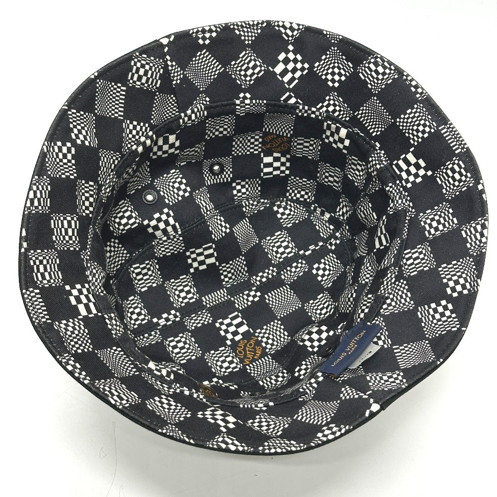 LOUIS VUITTON MP2947 Bonnet Distorted Damier Hat Cap Bucket Hat Bob Hat Hat Cotton Men's Black