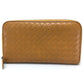 BOTTEGA VENETA Intrecciato Zip-Around Wallet, Lambskin, Women's, Orange