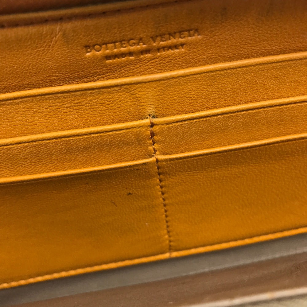BOTTEGA VENETA Intrecciato Zip-Around Wallet, Lambskin, Women's, Orange