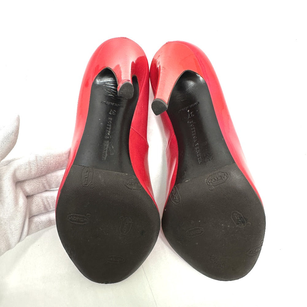 BOTTEGA VENETA open toe heel shoes pumps enamel Red 7 Used