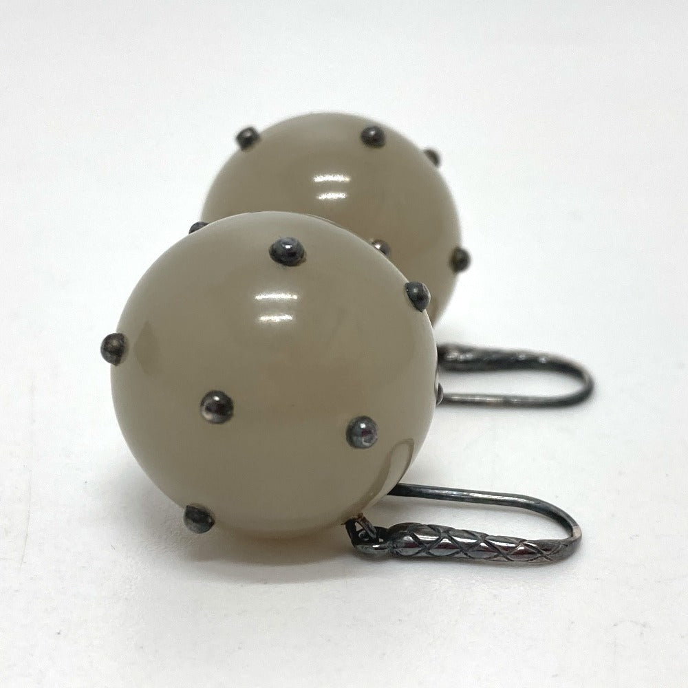 BOTTEGA VENETA Intrecciato Ball Earrings, Plastic, Women's, Gray