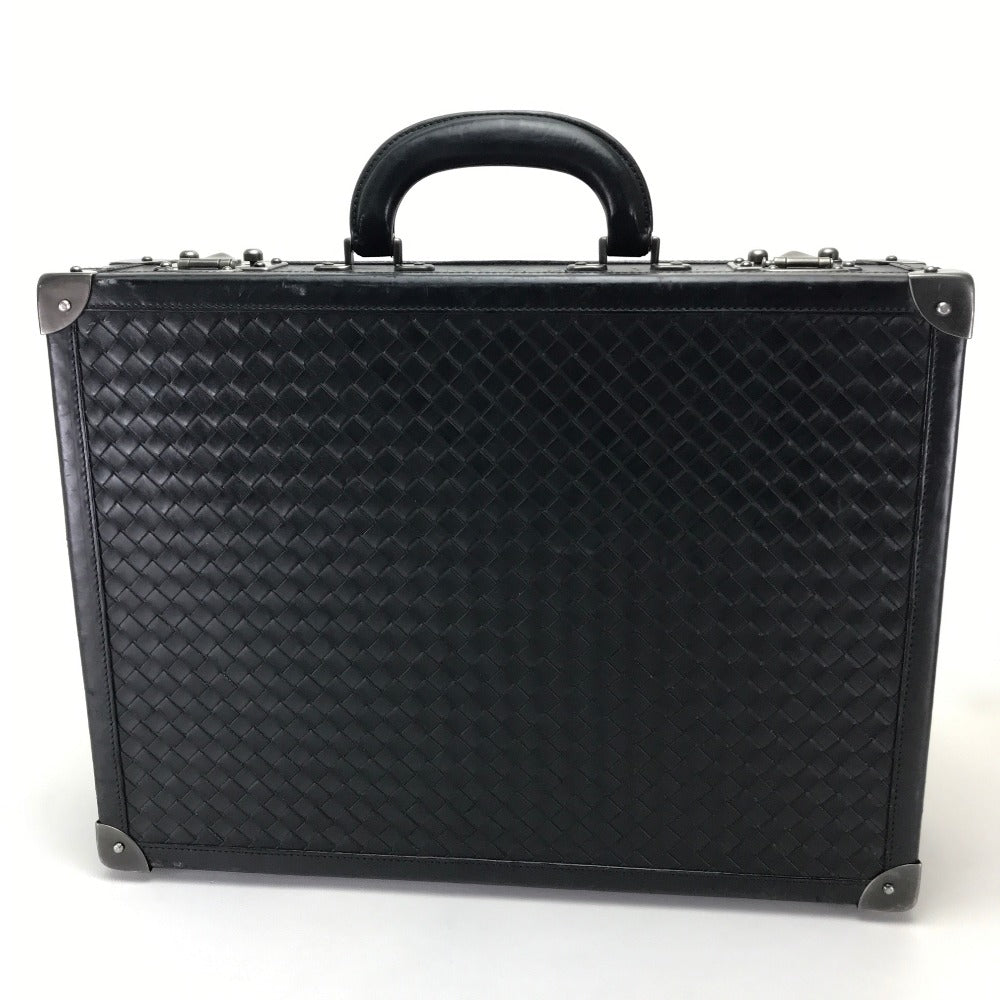 BOTTEGA VENETA 140064 Intrecciato Leather Attache Case, Business Bag, Men's, Black