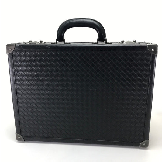BOTTEGA VENETA 140064 Intrecciato Leather Attache Case, Business Bag, Men's, Black