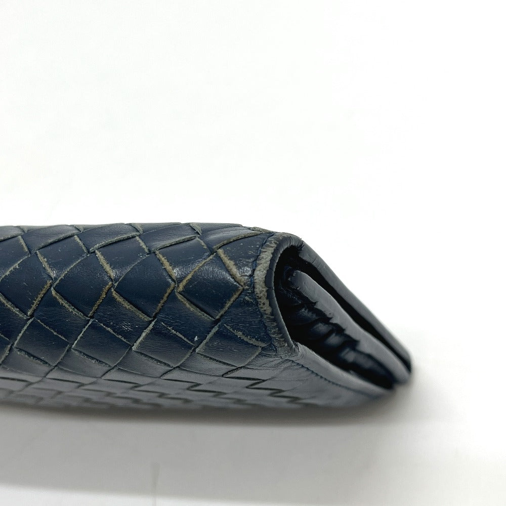 BOTTEGA VENETA 156819 イントレチャート 長財布 財布 ウォレット 2つ折り財布 レザー メンズ ブルー