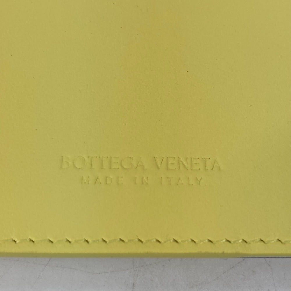 BOTTEGA VENETA トライアングル 三角 メモ帳 ステーショナリー 文房具 ノートカバー レザー メンズ イエロー