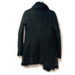 Lilidia Women's Shearling Fur Coat in Black and Dark Khaki