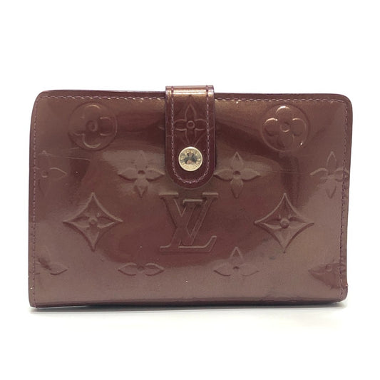 LOUIS VUITTON M91524 ポルトフォイユ・ヴィエノワ がま口 2つ折り財布 モノグラムヴェルニ レディース ルージュフォーヴィスト ワインレッド