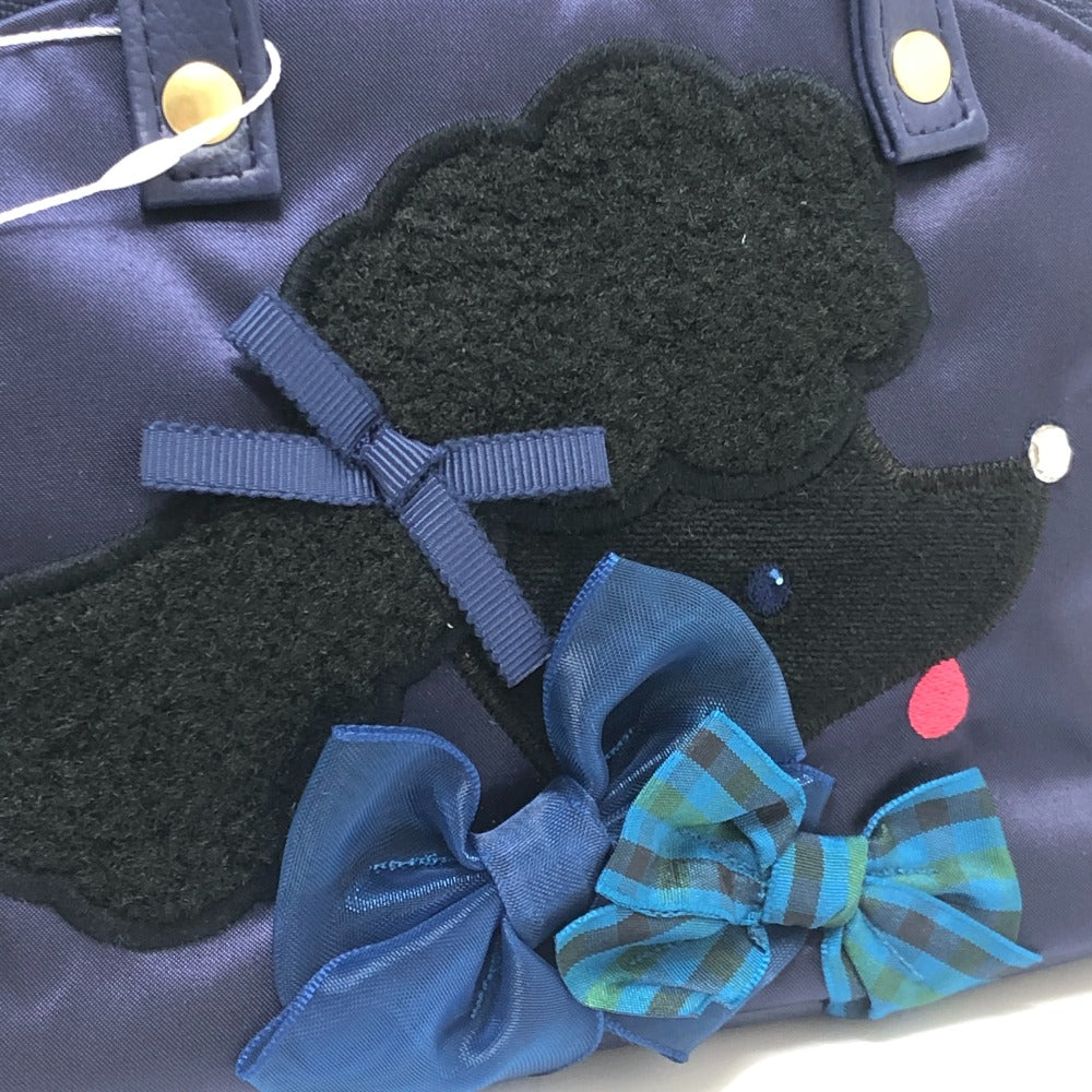 familia Bibiy x Familia Bivy collaboration mini bag poodle ribbon Hand Bag Canvas blue Used