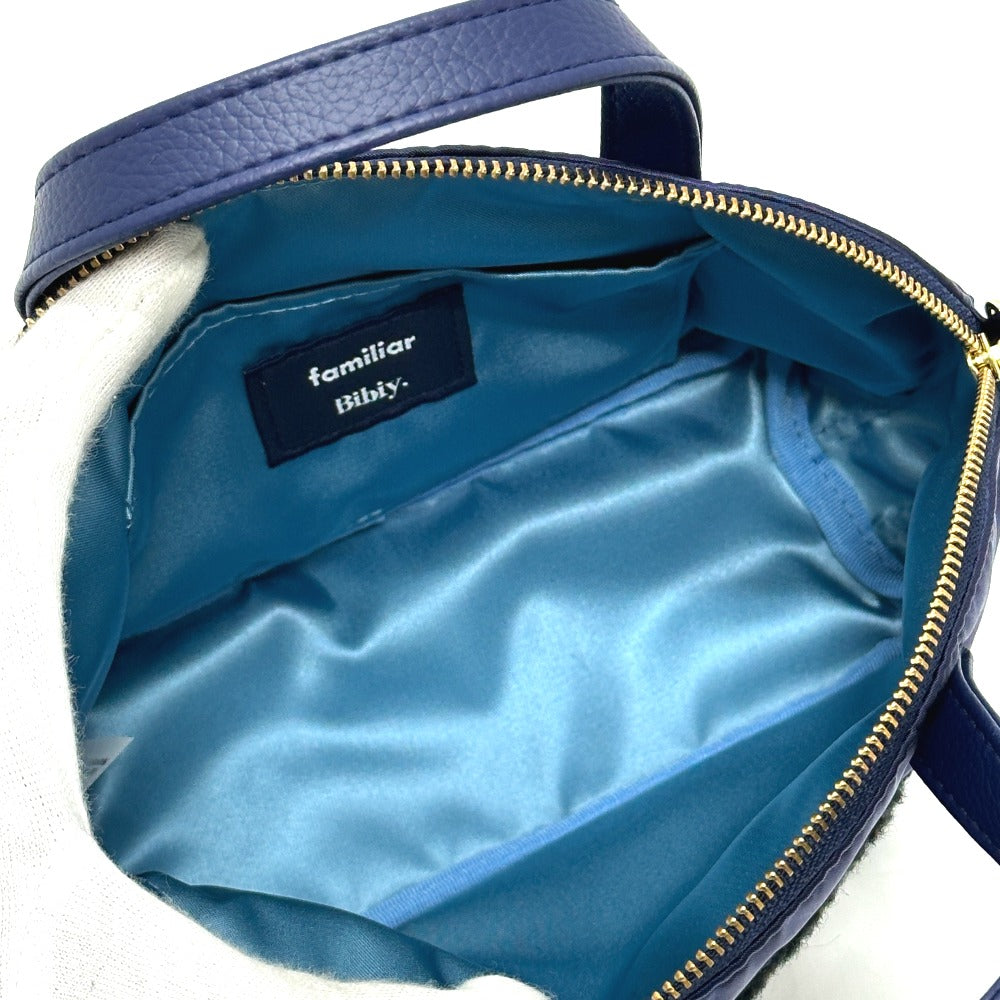familia Bibiy x Familia Bibby Collaboration Mini bag with poodle and ribbon design. Hand Bag Canvas blue Used