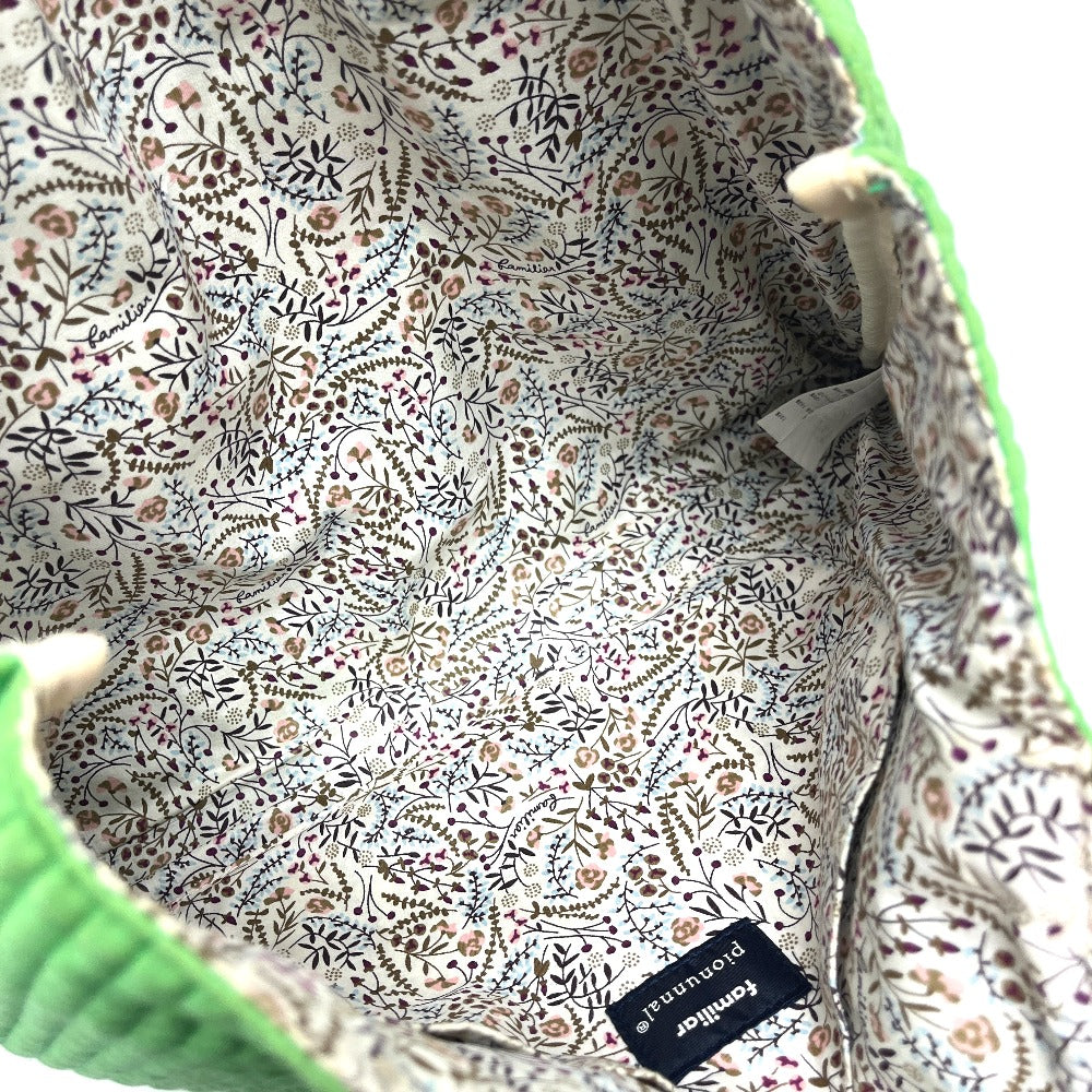 familia Shoulder Bag Pionunnal Collaboration Handbag, Denim Bag Tote Bag cotton Green Used