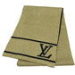 LOUIS VUITTON M76167 Echarpe Glitter Wool Scarf for Women, Gold and Black