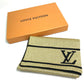 LOUIS VUITTON M76167 Echarpe Glitter Wool Scarf for Women, Gold and Black
