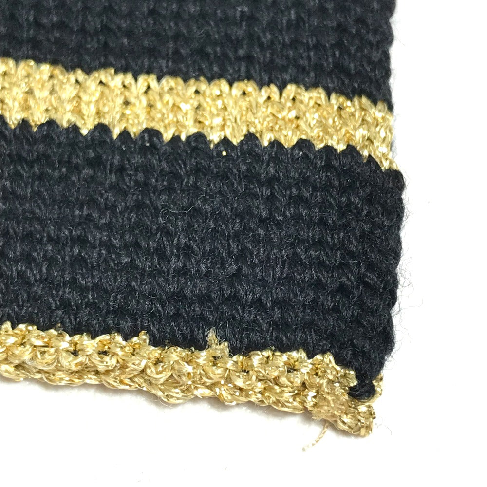 LOUIS VUITTON M76167 Echarpe Glitter Wool Scarf for Women, Gold and Black