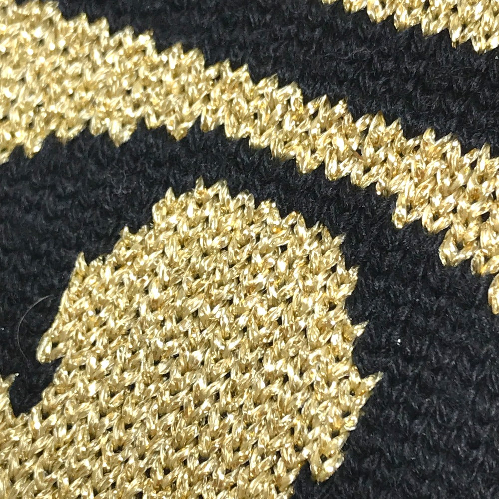 LOUIS VUITTON M76167 Echarpe Glitter Wool Scarf for Women, Gold and Black