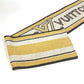 LOUIS VUITTON Striped Scarf with Logo, Wool, Women's, Beige and Brown