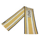 LOUIS VUITTON Striped Scarf with Logo, Wool, Women's, Beige and Brown