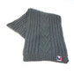 LOUIS VUITTON M75369 Echarpe Climber V Wool Scarf, Women's, Gray